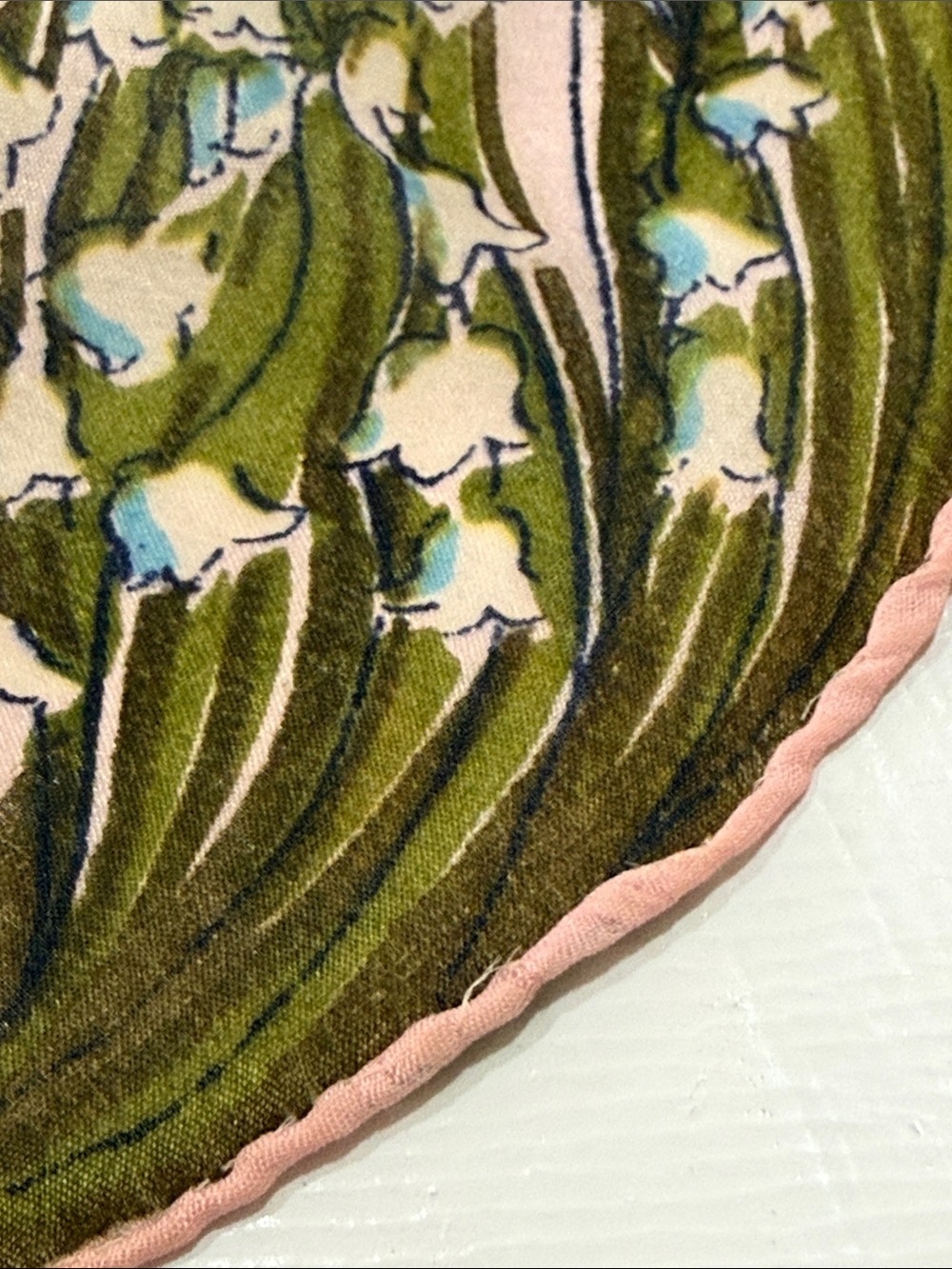 Carol Stanley Pink Botanical Print Silk Scarf made in Japan VINTAGE - Picture 6 of 16